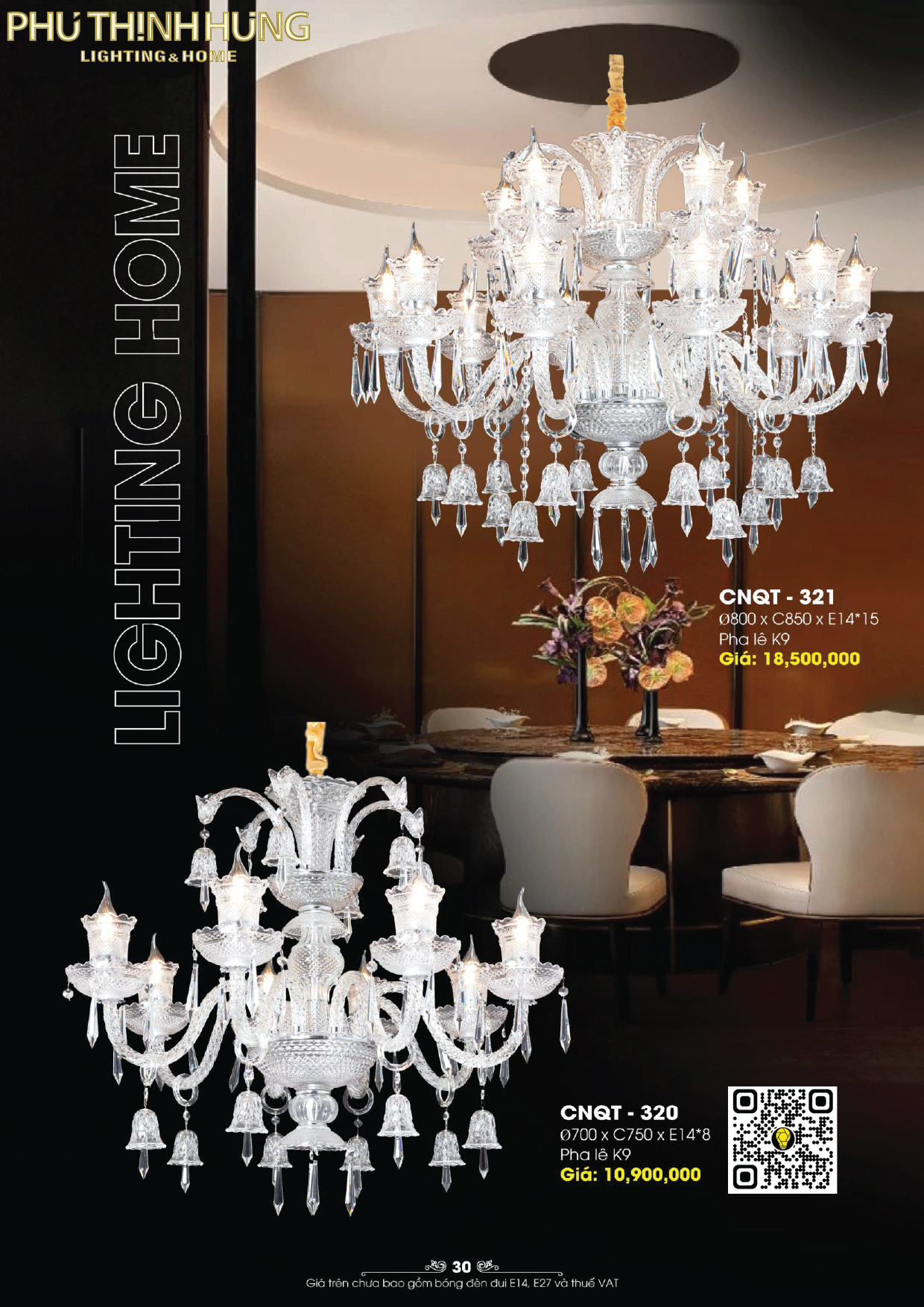 Đèn Chùm Pha Lê Lighting Home CNQT-320-321 Đèn Chùm Pha Lê LightingHome CNQT-320-321