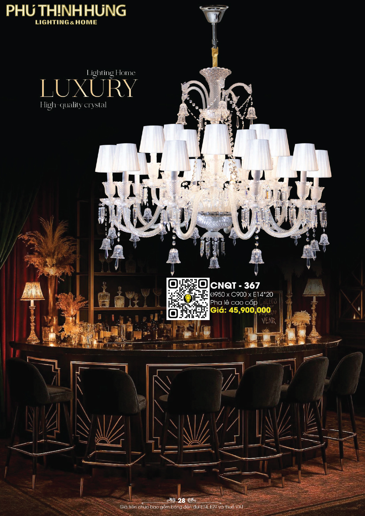 Đèn Chùm Pha Lê Lighting Home CNQT-367 Đèn Chùm Pha Lê LightingHome CNQT-367