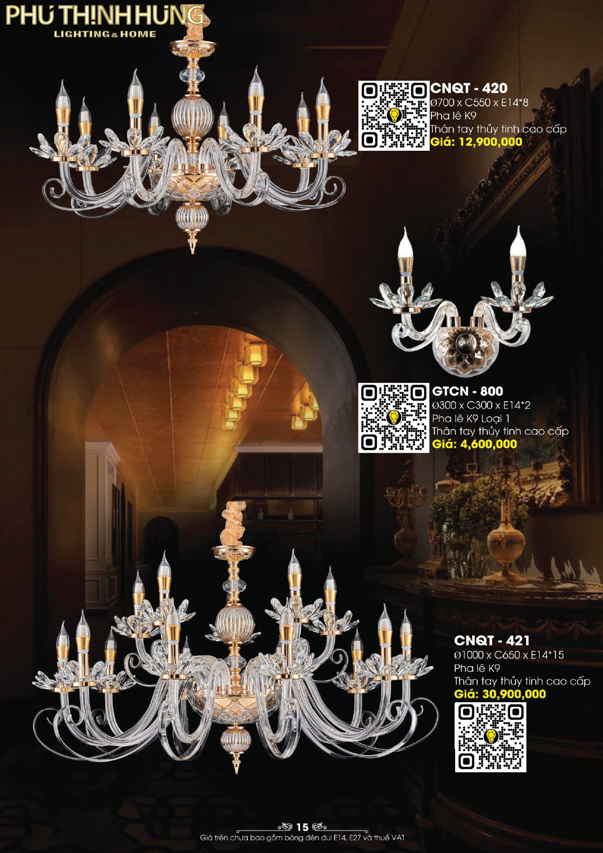 Đèn Chùm Pha Lê LightingHome CNQT-420-421