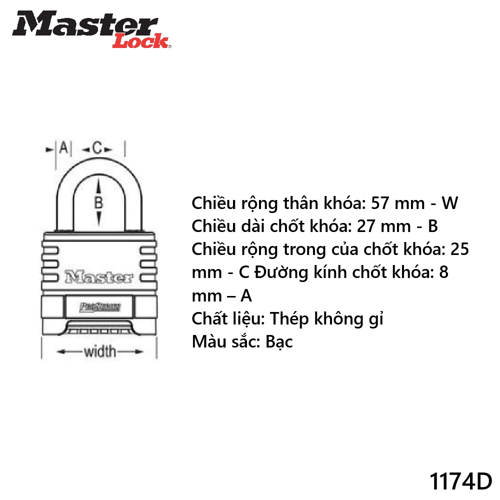 Masterlock 1174D Masterlock 1174D