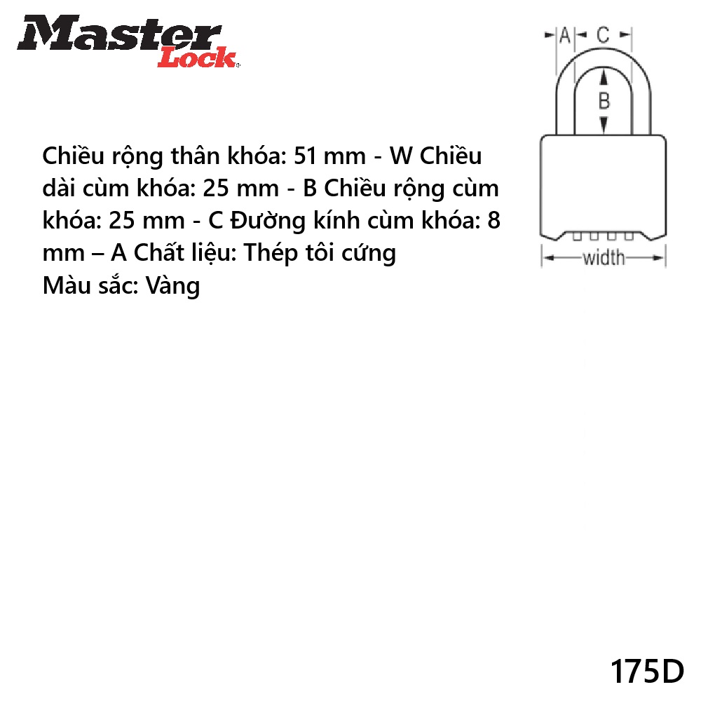 Masterlock 175D Masterlock 175D