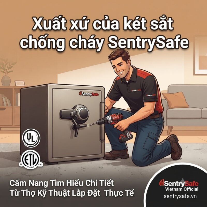 Xuất xứ của két sắt chống cháy SentrySafe Xuất xứ của két sắt chống cháy SentrySafe