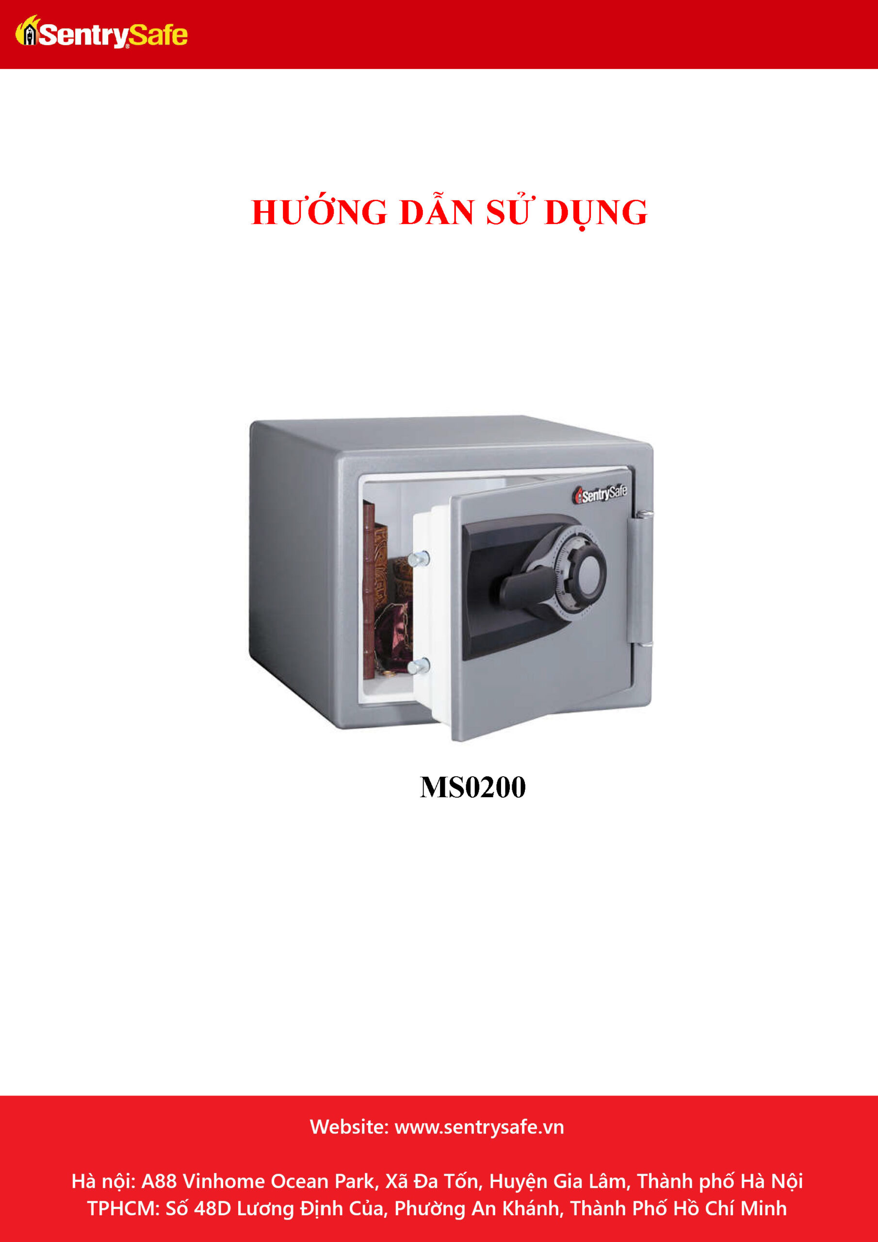 Huong dan su dung ket sat SentrySafe MS0200 Page 1 scaled