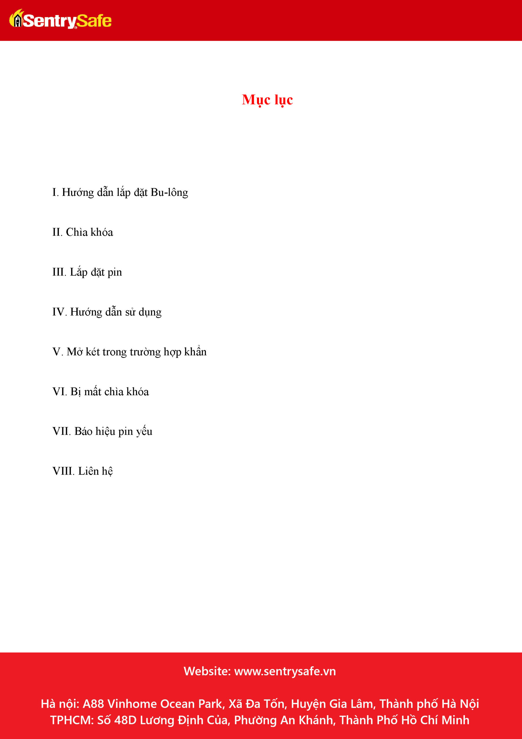 Huong dan su dung ket sat SentrySafe X125 Page 2 scaled