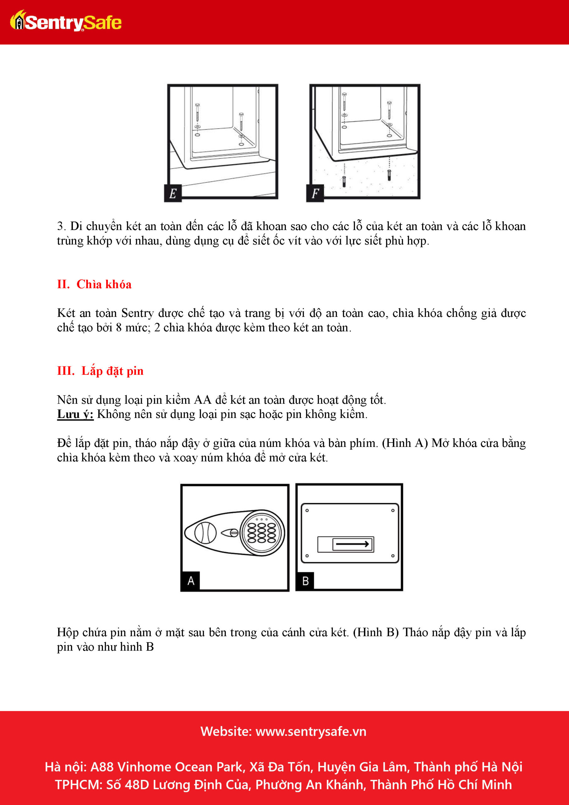 Huong dan su dung ket sat SentrySafe X125 Page 4 scaled