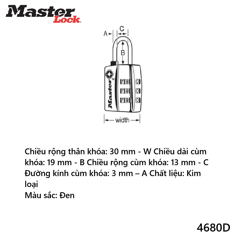 Masterlock 4680D-1 Masterlock 4680D 1