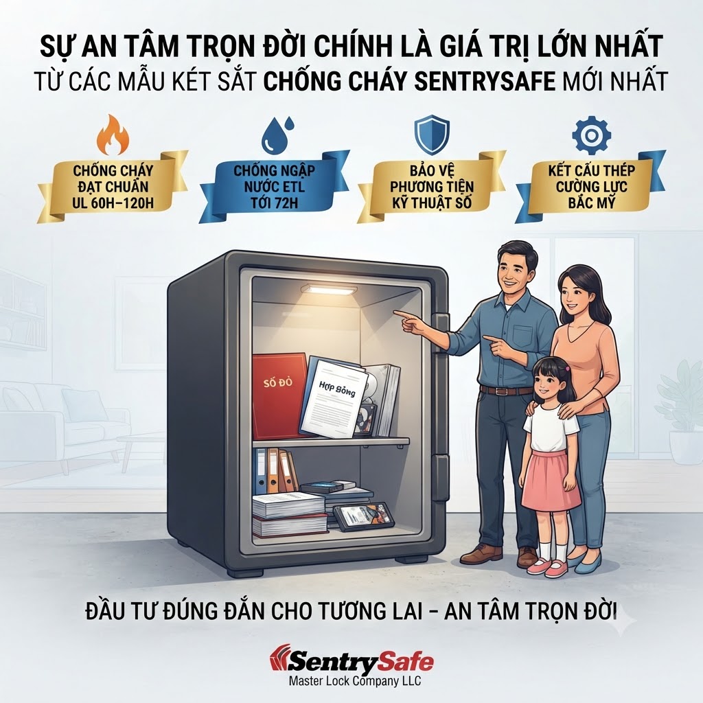 Các Mẫu Két Sắt Chống Cháy SentrySafe Mới Nhất Su an tam tron doi chinh la gia tri lon nhat tu cac mau ket sat chong chay SentrySafe moi nhat