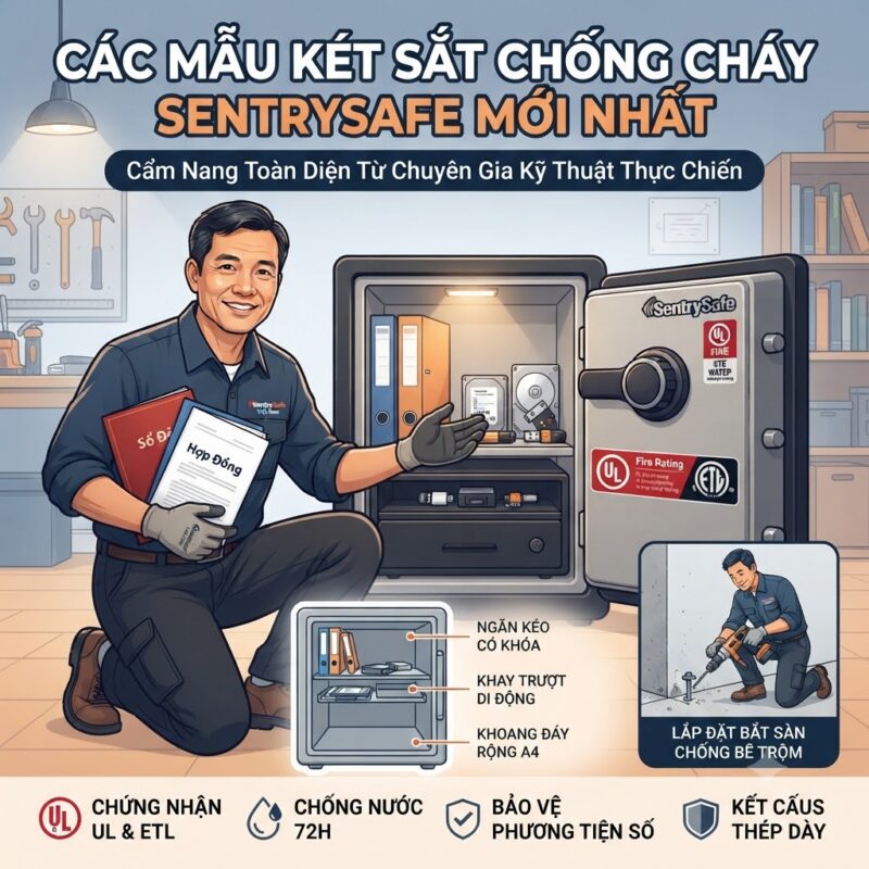 Các Mẫu Két Sắt Chống Cháy SentrySafe Mới Nhất